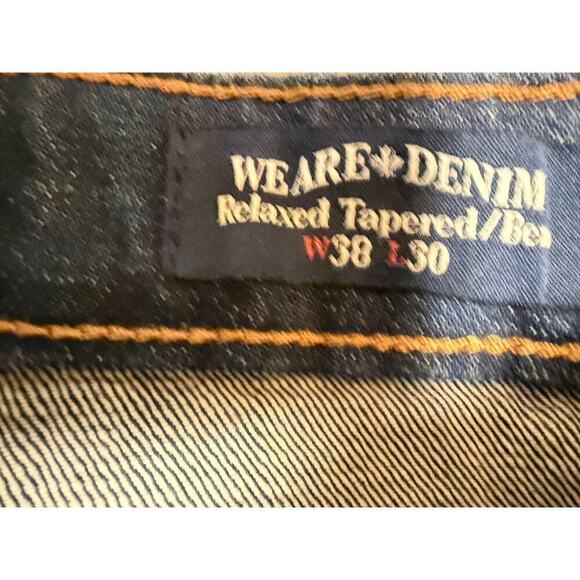 NEW Buffalo David Bitton Jeans Men’s 38 x 30 Relaxed Tapered BEN Blue Denim $99 - Picture 2 of 5